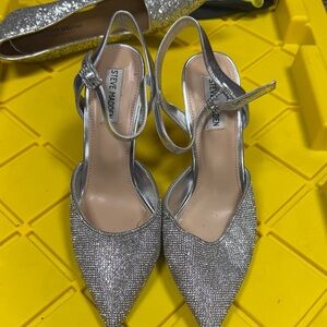 Steve Madden Glittering Silver Heels